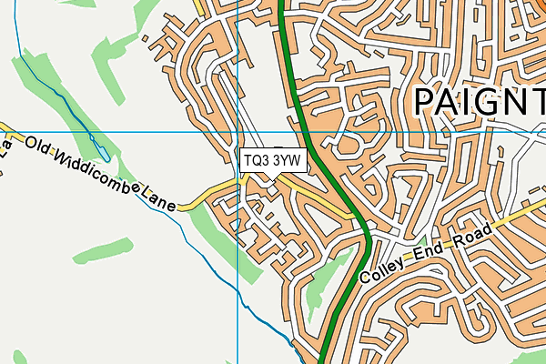 TQ3 3YW map - OS VectorMap District (Ordnance Survey) TQ3 3YW map - OS VectorMap District (Ordnance Survey)