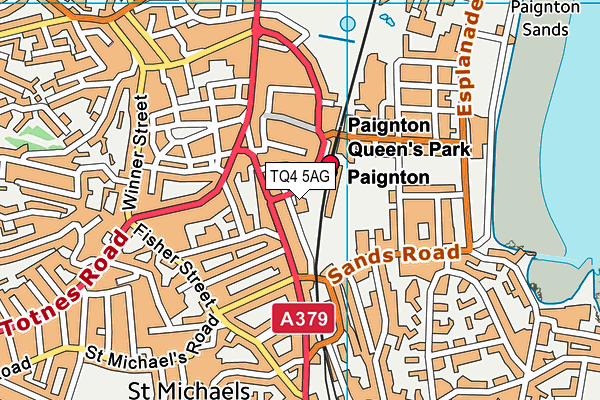 TQ4 5AG map - OS VectorMap District (Ordnance Survey) TQ4 5AG map - OS VectorMap District (Ordnance Survey)