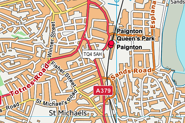 TQ4 5AH map - OS VectorMap District (Ordnance Survey) TQ4 5AH map - OS VectorMap District (Ordnance Survey)