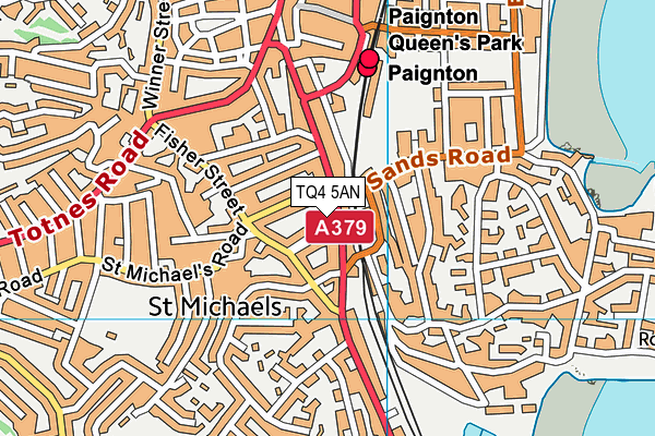 TQ4 5AN map - OS VectorMap District (Ordnance Survey)