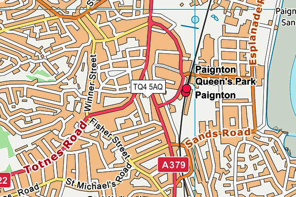 TQ4 5AQ map - OS VectorMap District (Ordnance Survey) TQ4 5AQ map - OS VectorMap District (Ordnance Survey)