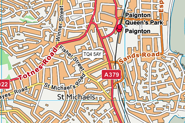 TQ4 5AY map - OS VectorMap District (Ordnance Survey) TQ4 5AY map - OS VectorMap District (Ordnance Survey)