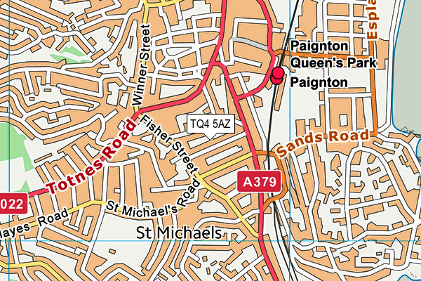 TQ4 5AZ map - OS VectorMap District (Ordnance Survey) TQ4 5AZ map - OS VectorMap District (Ordnance Survey)