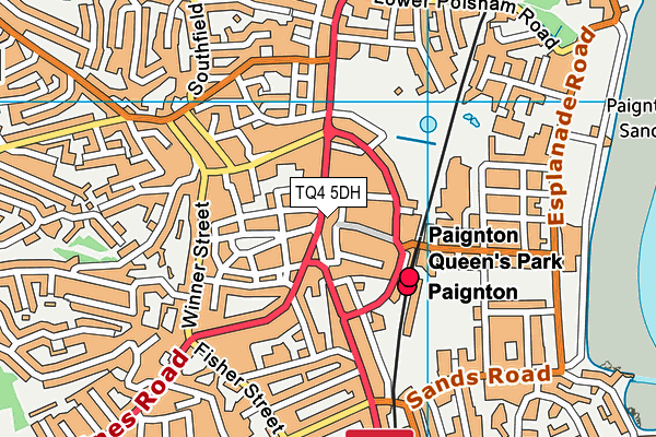 TQ4 5DH map - OS VectorMap District (Ordnance Survey)