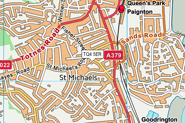 TQ4 5ER map - OS VectorMap District (Ordnance Survey) TQ4 5ER map - OS VectorMap District (Ordnance Survey)