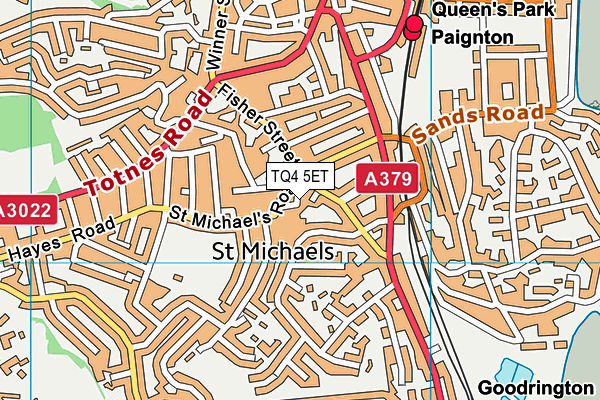TQ4 5ET map - OS VectorMap District (Ordnance Survey) TQ4 5ET map - OS VectorMap District (Ordnance Survey)