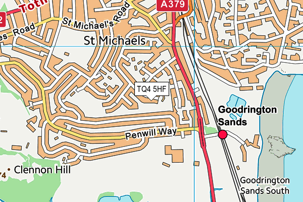 TQ4 5HF map - OS VectorMap District (Ordnance Survey) TQ4 5HF map - OS VectorMap District (Ordnance Survey)