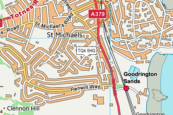 TQ4 5HG map - OS VectorMap District (Ordnance Survey) TQ4 5HG map - OS VectorMap District (Ordnance Survey)