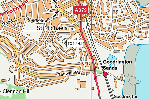 TQ4 5HJ map - OS VectorMap District (Ordnance Survey) TQ4 5HJ map - OS VectorMap District (Ordnance Survey)