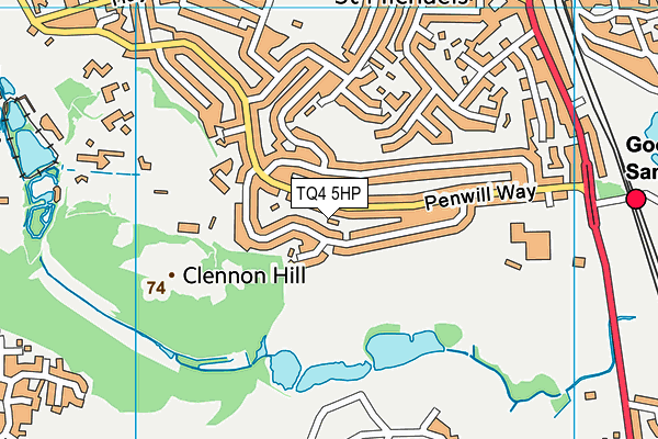 TQ4 5HP map - OS VectorMap District (Ordnance Survey) TQ4 5HP map - OS VectorMap District (Ordnance Survey)