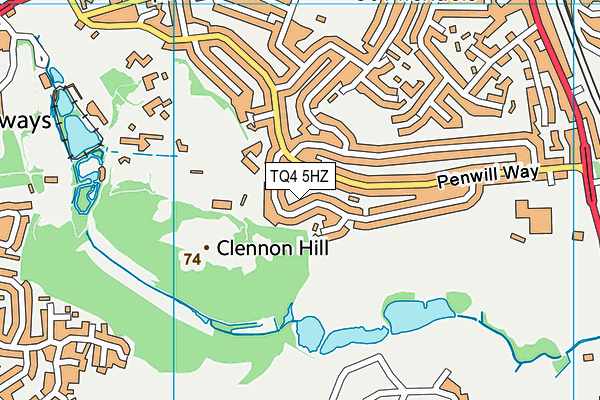 TQ4 5HZ map - OS VectorMap District (Ordnance Survey) TQ4 5HZ map - OS VectorMap District (Ordnance Survey)