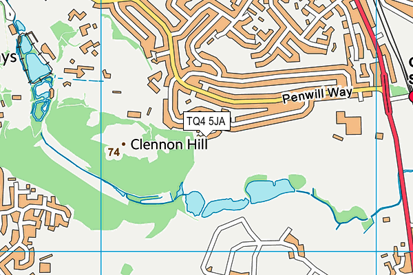 TQ4 5JA map - OS VectorMap District (Ordnance Survey) TQ4 5JA map - OS VectorMap District (Ordnance Survey)