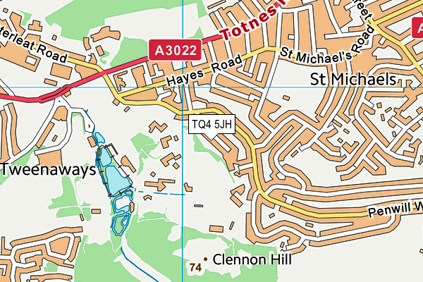 TQ4 5JH map - OS VectorMap District (Ordnance Survey) TQ4 5JH map - OS VectorMap District (Ordnance Survey)