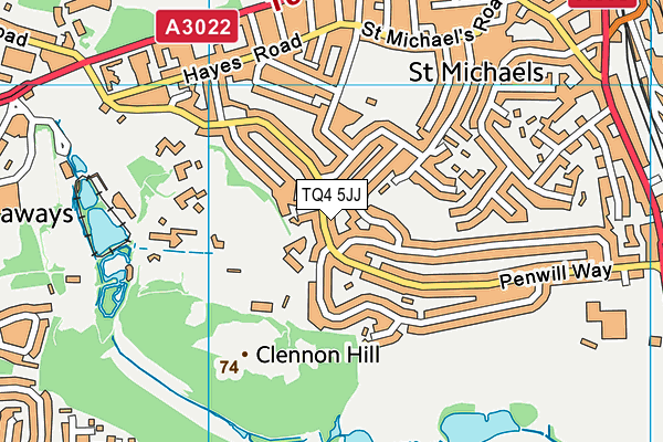 TQ4 5JJ map - OS VectorMap District (Ordnance Survey) TQ4 5JJ map - OS VectorMap District (Ordnance Survey)