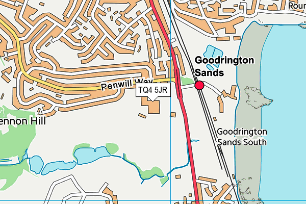 TQ4 5JR map - OS VectorMap District (Ordnance Survey) TQ4 5JR map - OS VectorMap District (Ordnance Survey)