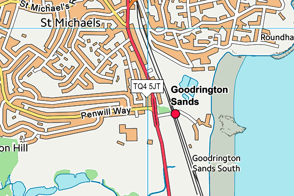TQ4 5JT map - OS VectorMap District (Ordnance Survey) TQ4 5JT map - OS VectorMap District (Ordnance Survey)