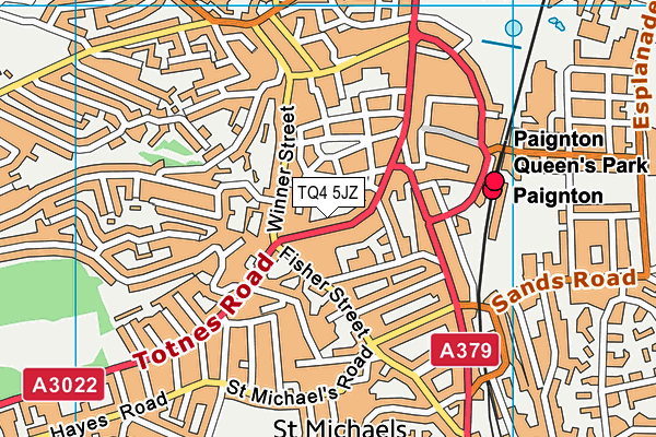 TQ4 5JZ map - OS VectorMap District (Ordnance Survey)