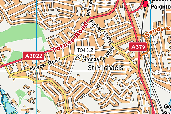TQ4 5LZ map - OS VectorMap District (Ordnance Survey) TQ4 5LZ map - OS VectorMap District (Ordnance Survey)