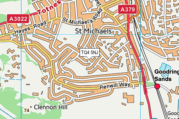 TQ4 5NJ map - OS VectorMap District (Ordnance Survey) TQ4 5NJ map - OS VectorMap District (Ordnance Survey)