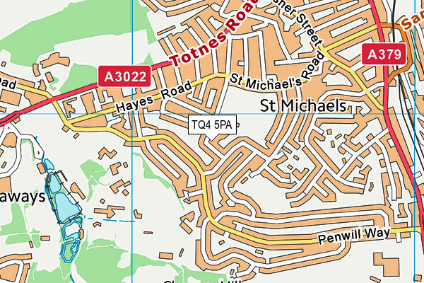 TQ4 5PA map - OS VectorMap District (Ordnance Survey) TQ4 5PA map - OS VectorMap District (Ordnance Survey)