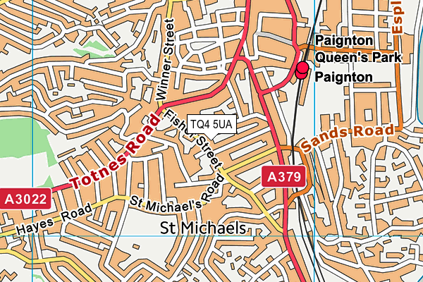 TQ4 5UA map - OS VectorMap District (Ordnance Survey)