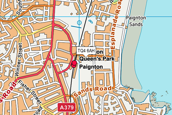 TQ4 6AH map - OS VectorMap District (Ordnance Survey)