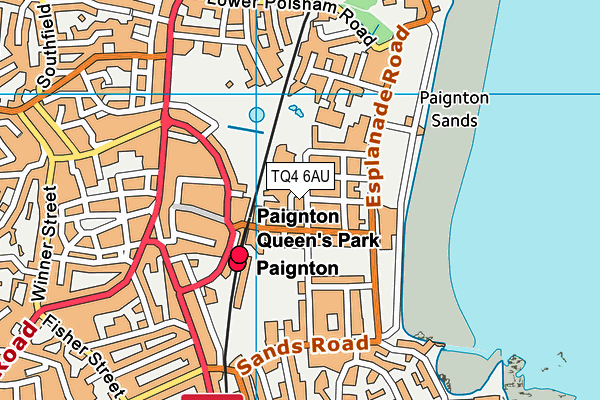 TQ4 6AU map - OS VectorMap District (Ordnance Survey)