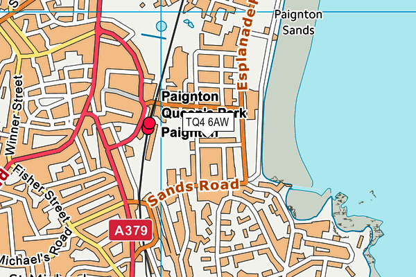 TQ4 6AW map - OS VectorMap District (Ordnance Survey) TQ4 6AW map - OS VectorMap District (Ordnance Survey)