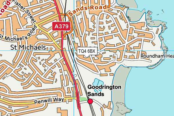 TQ4 6BX map - OS VectorMap District (Ordnance Survey) TQ4 6BX map - OS VectorMap District (Ordnance Survey)