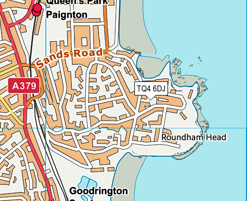 TQ4 6DJ map - OS VectorMap District (Ordnance Survey)