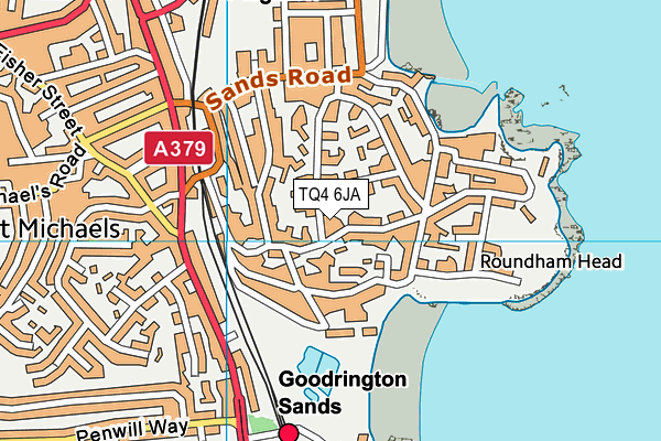 TQ4 6JA map - OS VectorMap District (Ordnance Survey) TQ4 6JA map - OS VectorMap District (Ordnance Survey)