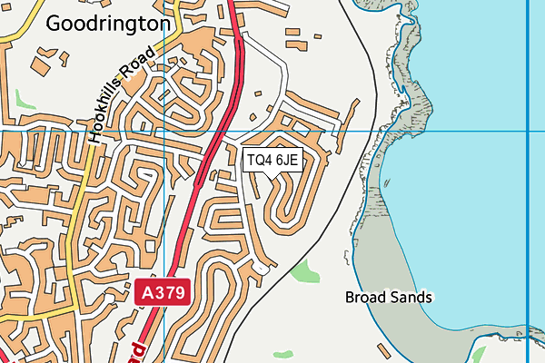 TQ4 6JE map - OS VectorMap District (Ordnance Survey) TQ4 6JE map - OS VectorMap District (Ordnance Survey)