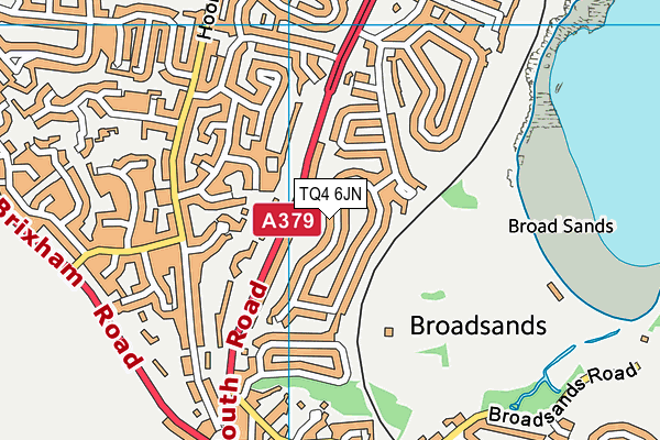 TQ4 6JN map - OS VectorMap District (Ordnance Survey)