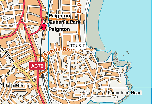 TQ4 6JT map - OS VectorMap District (Ordnance Survey)