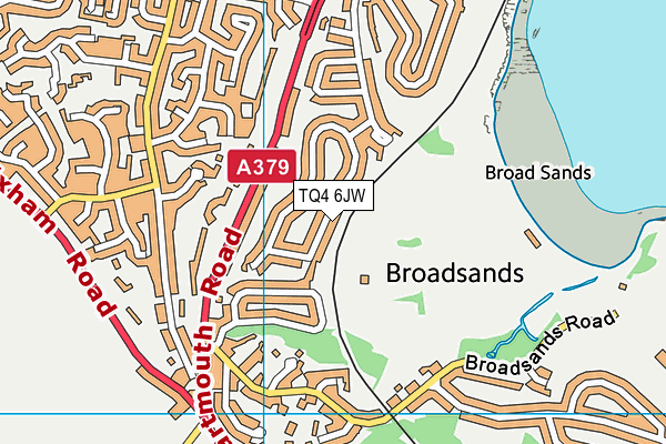 TQ4 6JW map - OS VectorMap District (Ordnance Survey)