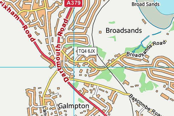 TQ4 6JX map - OS VectorMap District (Ordnance Survey)
