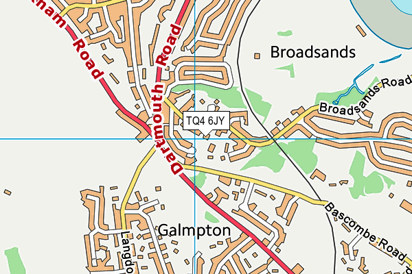 TQ4 6JY map - OS VectorMap District (Ordnance Survey)