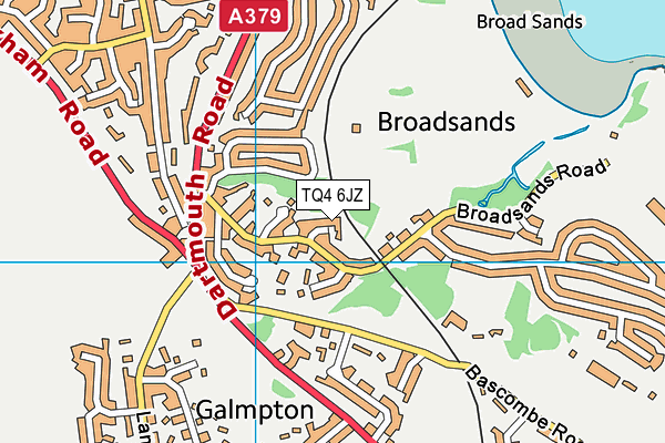 TQ4 6JZ map - OS VectorMap District (Ordnance Survey)