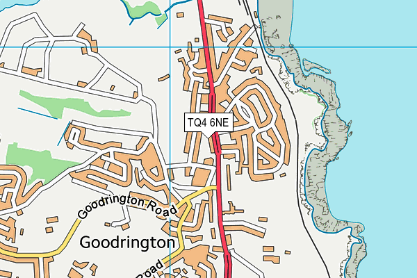 TQ4 6NE map - OS VectorMap District (Ordnance Survey) TQ4 6NE map - OS VectorMap District (Ordnance Survey)