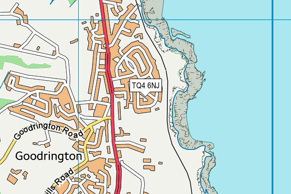 TQ4 6NJ map - OS VectorMap District (Ordnance Survey) TQ4 6NJ map - OS VectorMap District (Ordnance Survey)
