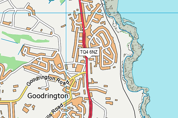 TQ4 6NZ map - OS VectorMap District (Ordnance Survey) TQ4 6NZ map - OS VectorMap District (Ordnance Survey)