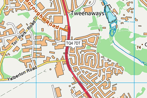 TQ4 7DT map - OS VectorMap District (Ordnance Survey)