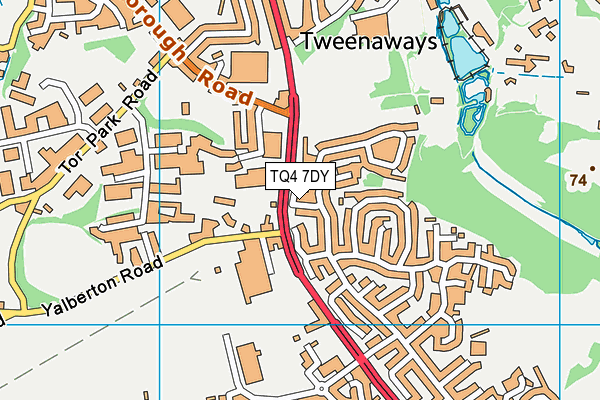 TQ4 7DY map - OS VectorMap District (Ordnance Survey) TQ4 7DY map - OS VectorMap District (Ordnance Survey)
