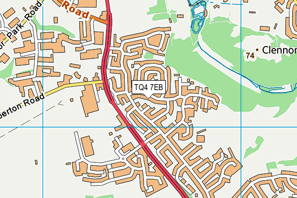 TQ4 7EB map - OS VectorMap District (Ordnance Survey) TQ4 7EB map - OS VectorMap District (Ordnance Survey)