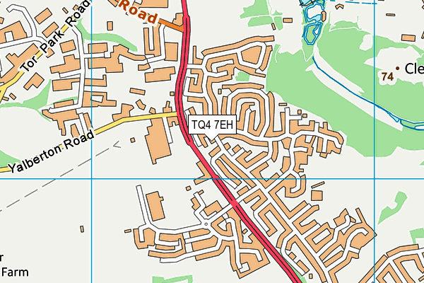 TQ4 7EH map - OS VectorMap District (Ordnance Survey) TQ4 7EH map - OS VectorMap District (Ordnance Survey)