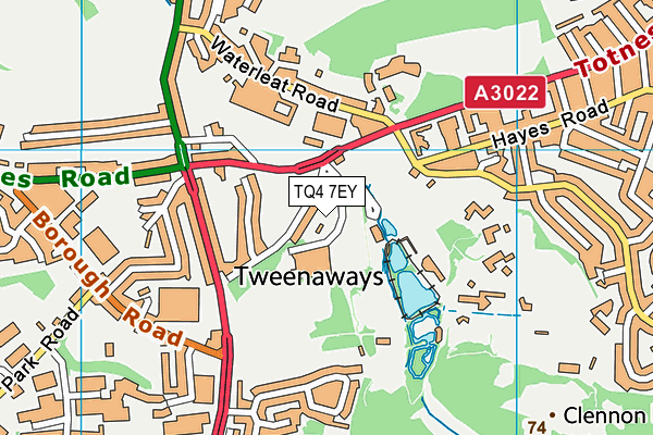 TQ4 7EY map - OS VectorMap District (Ordnance Survey) TQ4 7EY map - OS VectorMap District (Ordnance Survey)
