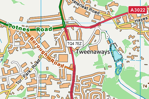 TQ4 7EZ map - OS VectorMap District (Ordnance Survey)