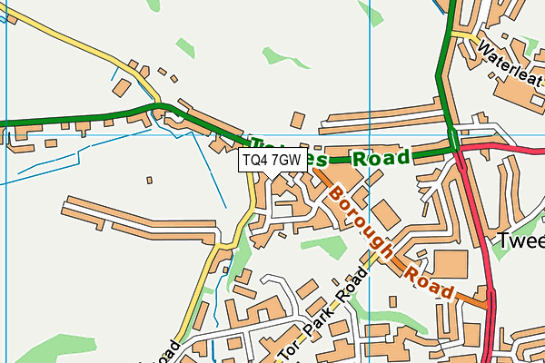 TQ4 7GW map - OS VectorMap District (Ordnance Survey) TQ4 7GW map - OS VectorMap District (Ordnance Survey)