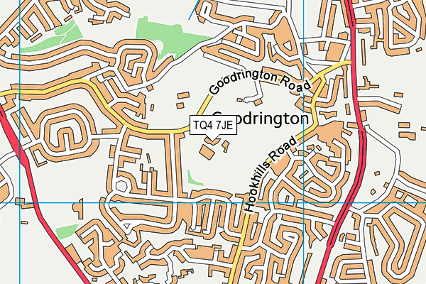 TQ4 7JE map - OS VectorMap District (Ordnance Survey) TQ4 7JE map - OS VectorMap District (Ordnance Survey)