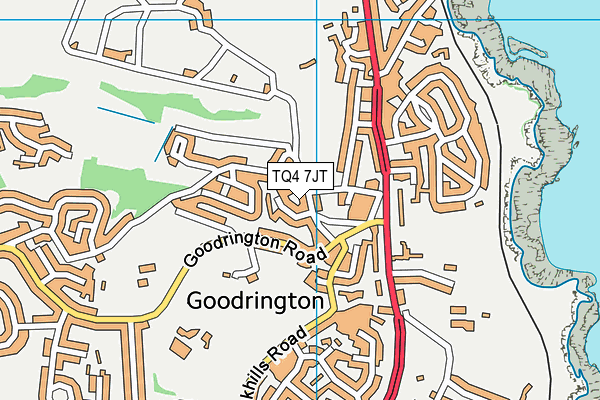 TQ4 7JT map - OS VectorMap District (Ordnance Survey) TQ4 7JT map - OS VectorMap District (Ordnance Survey)